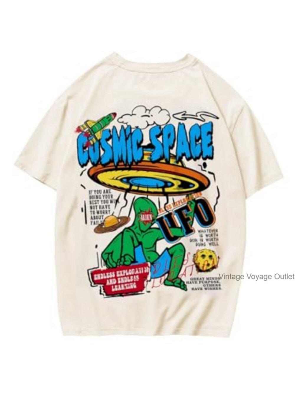 Men's Y2K Vintage Streetwear Graphic Tee Crewneck Drop Shoulder